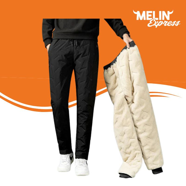 Calça Masculina Impermeável com Forro de Lã para o Inverno